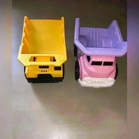 Other - Green Toys Pink and Purple Dump Truck and Yellow Truck